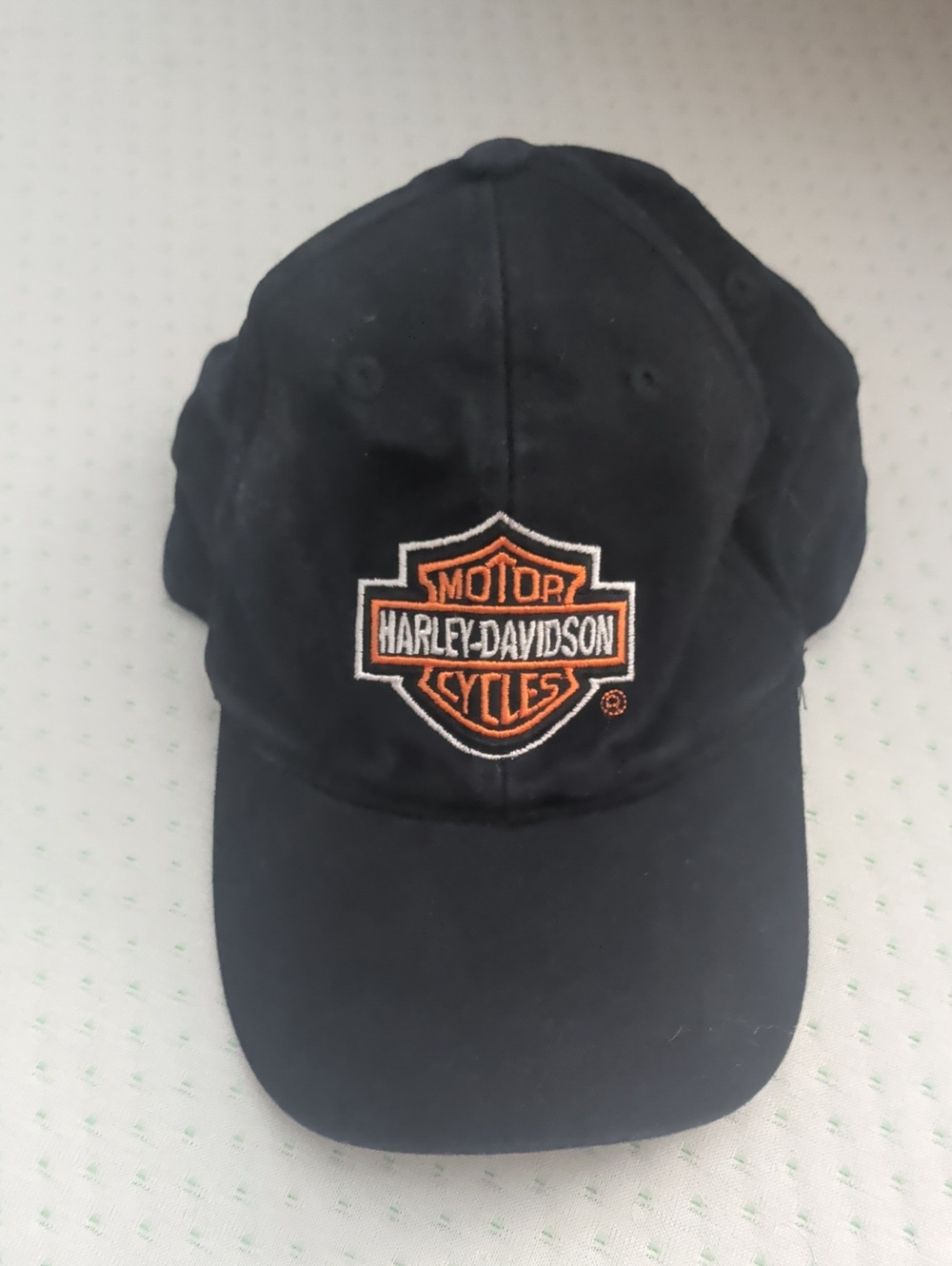 Harley-Davidson Black Cap with Orange and White Logo